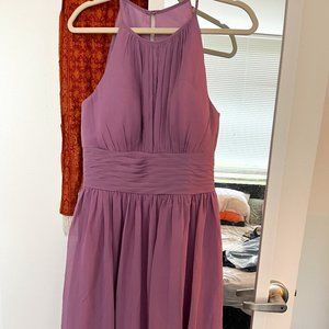 Azazie Siobhan bridesmaid dress Chiffon wisteria size 10 NWT